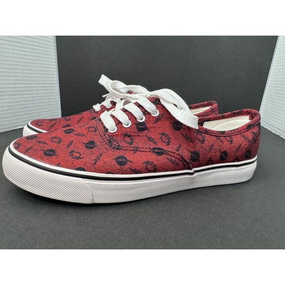 Women's or Mens Unisex The Flash 10.5 W / 9 M Red Canvas Classic Sneakers DC - Picture 3 of 8